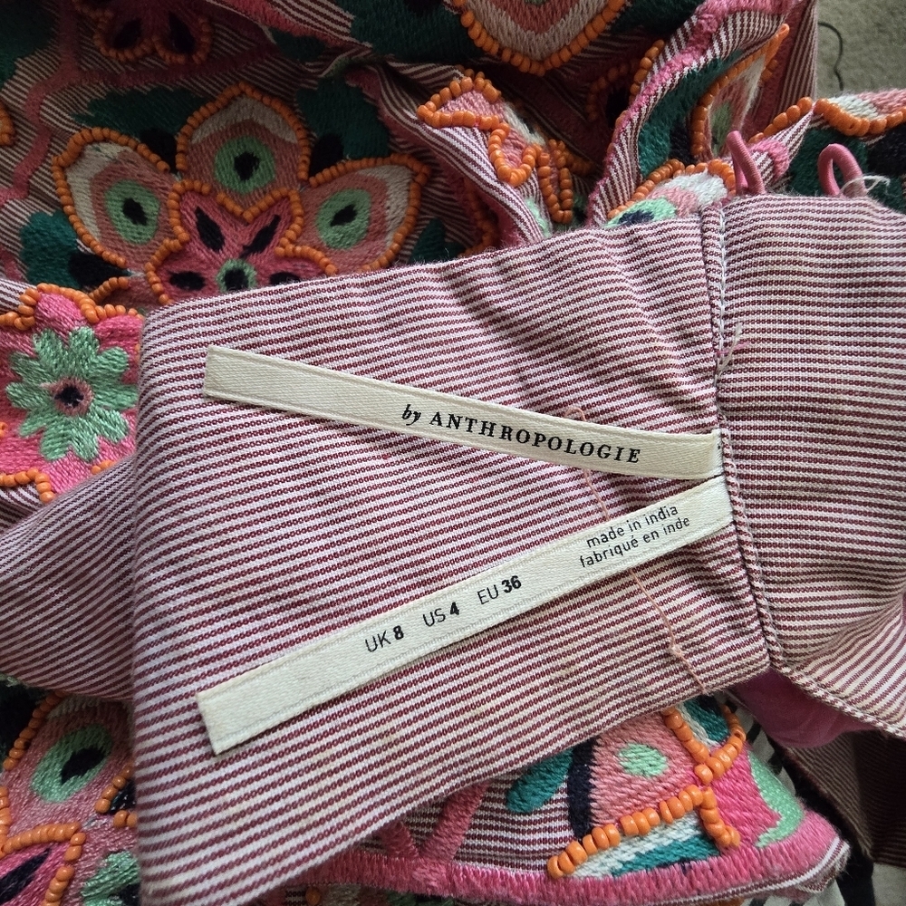 Anthropologie Embroidered & Appliqued Shift Dress - Picture 12 of 15